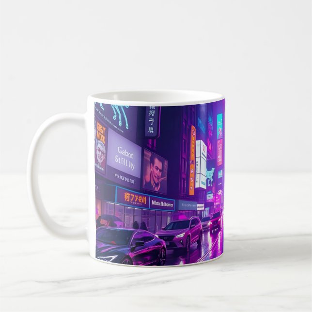 Neon City Pulse Leggings Tights Kaffemugg (Vänster)