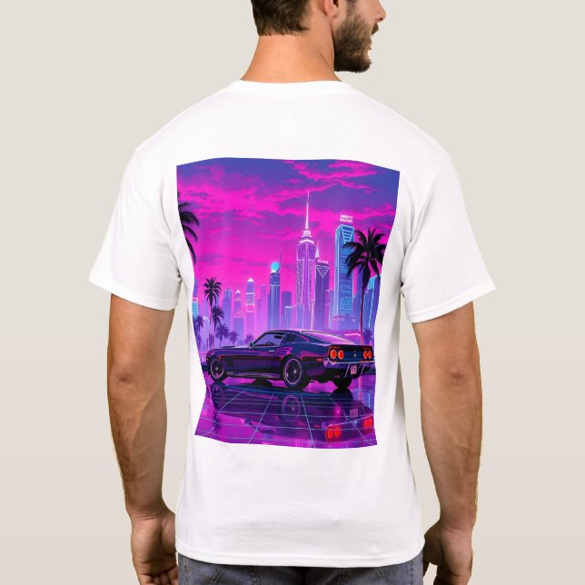 Neon City Tour med Cars T Shirt (Baksida)