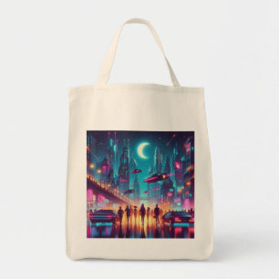 Neon Cityscape Tygkasse