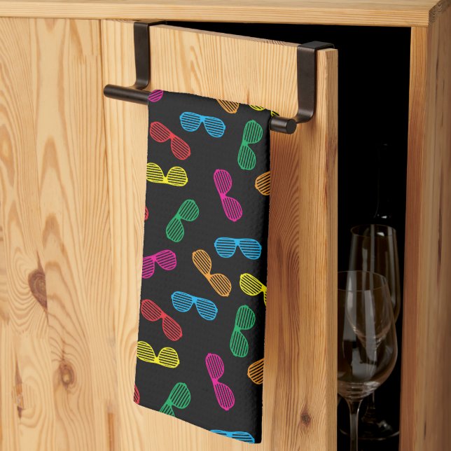 Neon Classic Sunglasses Mönster Kökshandduk (Thirds Fold)