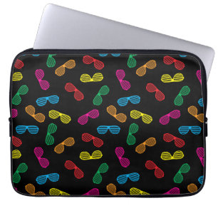 Neon Classic Sunglasses Mönster Laptop Fodral