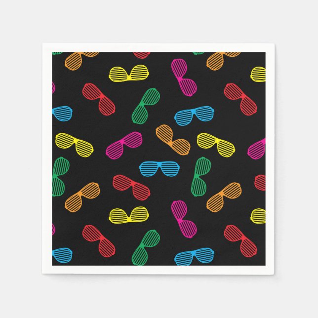 Neon Classic Sunglasses Mönster Pappersservett (Framsidan)