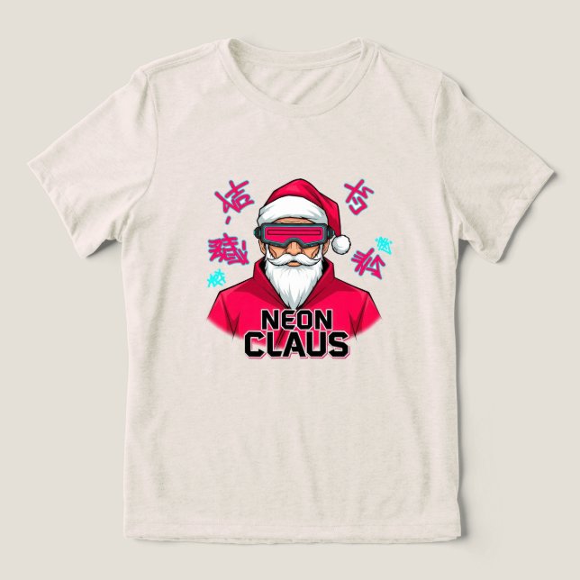 Neon Claus T Shirt (Design Framsida)