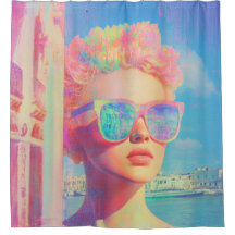Neon Coastal Beauty med solglasögon