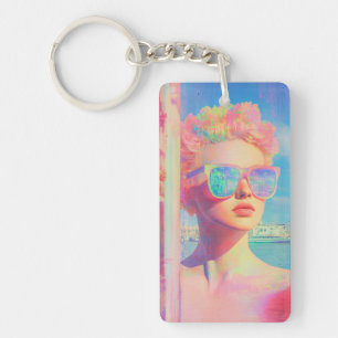 Neon Coastal Beauty med solglasögon