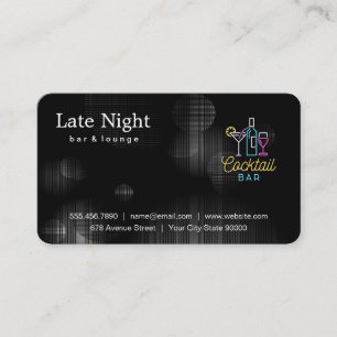 Neon Cocktails Logotyp Visitkort