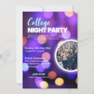 Neon College Nattfest Inbjudan, Inbjudningar
