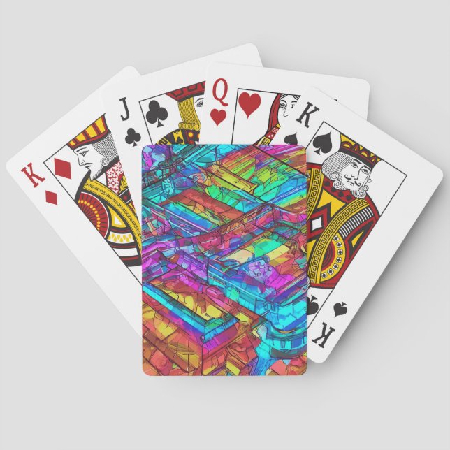 Neon Colored Casinokort (Baksidan)