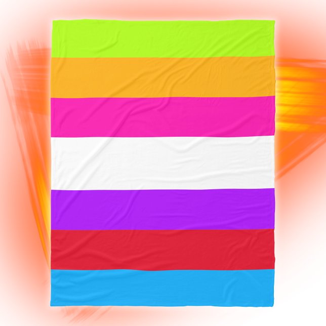 Neon Colorful Rand | Fleecefilt (Skapare uppladdad)