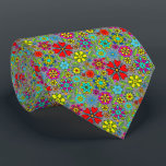 Neon Colors On Black Retro Floral Seamless Pattern Slips<br><div class="desc">Neck Tie business suit and casual fun fashion statement apparel attire accessory printed with Neon Colors On Black Retro Floral Seamless Pattern original hand drawn graphic design artwork illustration by TheFabricSealTieShop print on demand shop at Zazzle.com #ZazzleMade ©️Original. https://www.zazzle.com/store/thefabricsealtieshop This fun looking patterned pretty flower themed design was inspired by...</div>