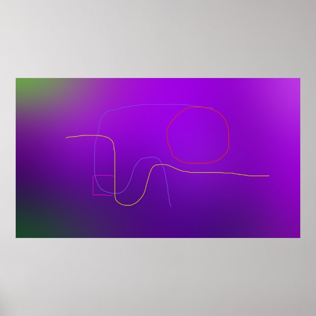 Neon Contours Poster (Framsidan)