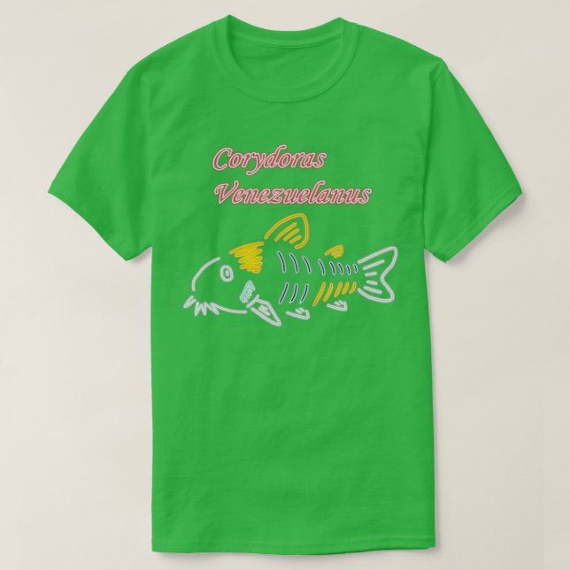 neon corydoras t shirt (Design framsida)