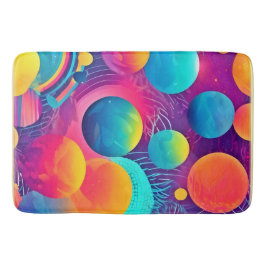 Neon Cosmos Abstract Design Badrumsmatta