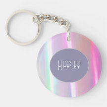 Neon Cotton Candy Anpassade Acrylic Keychain