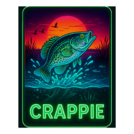 Neon Crappie Poster Perfect Poster