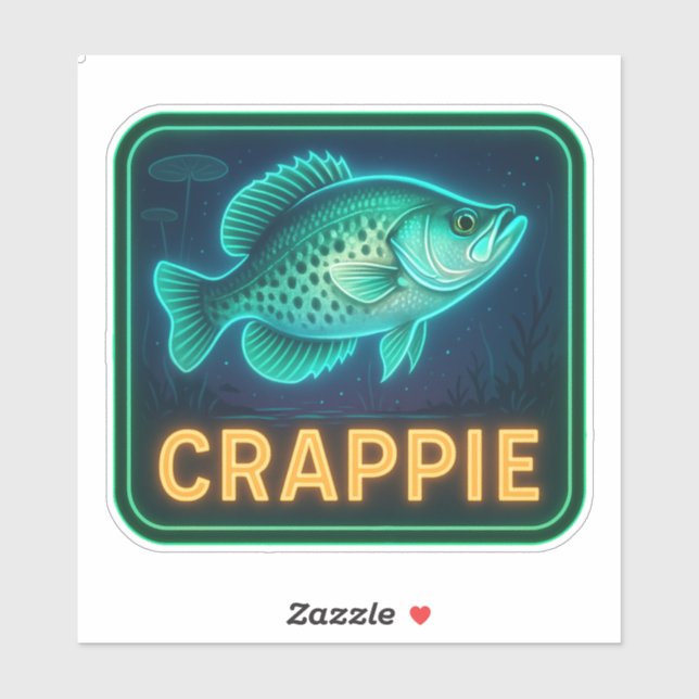 Neon CRAPPIE Sticker Klistermärken (Ark)