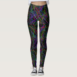 Neon Crosshatch: Infinite Grid 2 Leggings