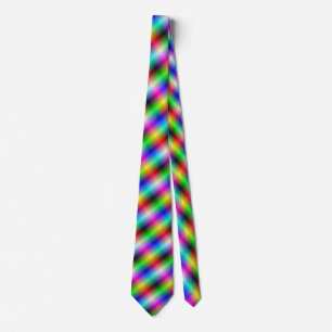 Neon Crosshatch Neck Tie Slips