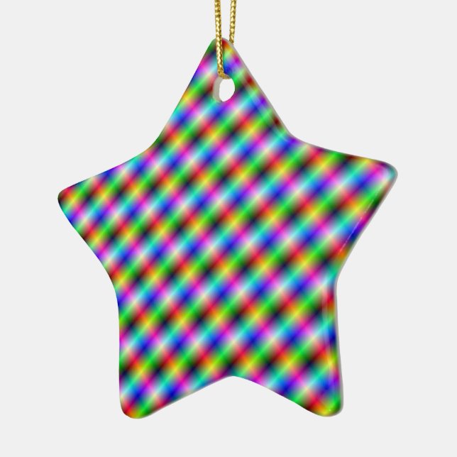 Neon Crosshatch Ornament (Vänster)