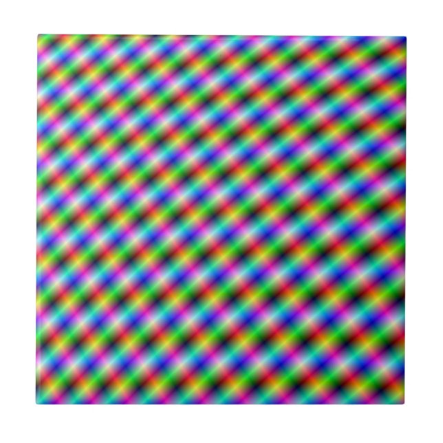 Neon Crosshatch-panel Kakelplatta (Framsidan)