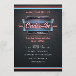 Neon Cruise-in-inbjudan Inbjudningar