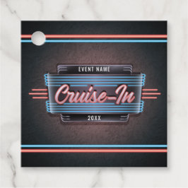 Neon Cruise-in-Märkre Gåvor Etiketter