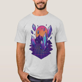 Neon Crystalscape - 80:s förspel Gem Vibes T Shirt