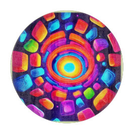 Neon Cube Vortex Art