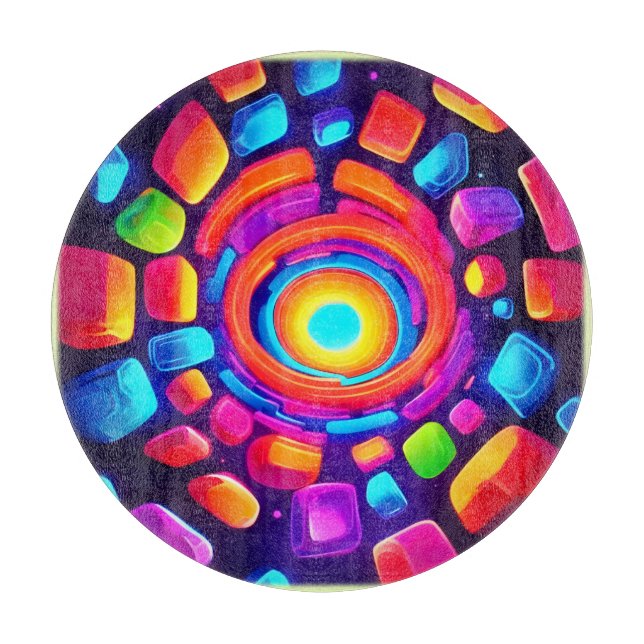 Neon Cube Vortex Art (Framsidan)
