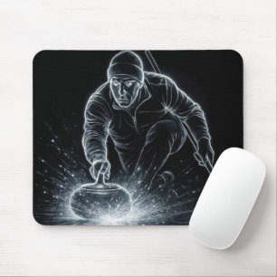 Neon Curling Sport med Dynamisk Energi Musmatta