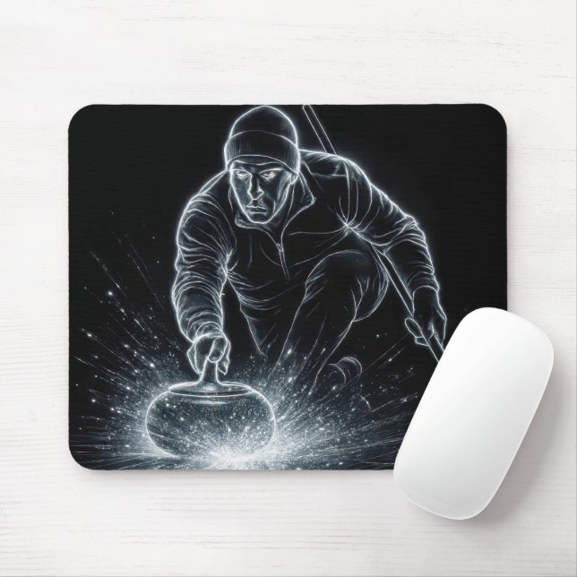 Neon Curling Sport med Dynamisk Energi Musmatta (Med mus)