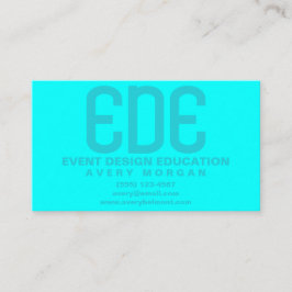 Neon Cyan Minimum Visitkort