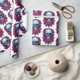 Neon Cyber Death Skull och Ro White Presentpapper