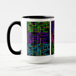 Neon Cyber Grid Mugg