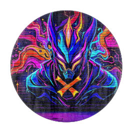 Neon Cyber Guardian Art