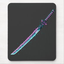 Neon Cyber-Katana: Digital Blade Tech musmatta