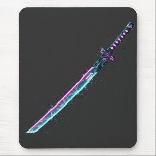 Neon Cyber-Katana: Digital Blade Tech musmatta