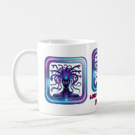 Neon Cyber Medusa - Futuristiska Gorgon Art Kaffemugg