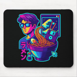 Neon Cyber Ramen - Vaporwave Retro Aesthetic Art Musmatta