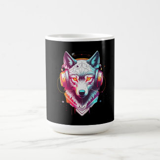 Neon Cyber Varghuvudhörlurar Y2K Kaffemugg