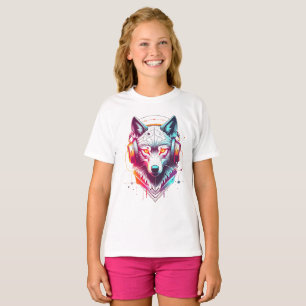 Neon Cyber Varghuvudhörlurar Y2K T Shirt