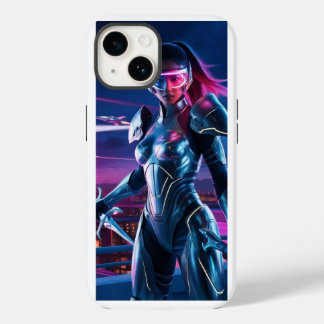 Neon Cyber Warrior iphone case - Futuristiska Sci-