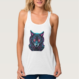 Neon Cyberpunk Animal - High Tech Linne Med Racerback