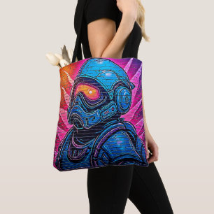 Neon Cyberpunk Astronaut Tygkasse