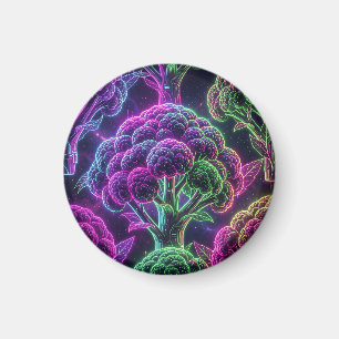 Neon Cyberpunk Blomkålsgalax Magnet