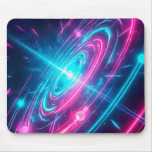 Neon Cyberpunk Glödande Galax Ljusspår