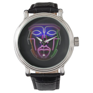 Neon Cyborg Futuristiska Black Armbandsur