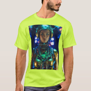 Neon Cyborg - Futuristiska Sci-Fi T-Shirt-design T Shirt