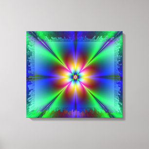 Neon Daisy Canvastryck