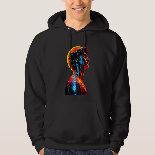 Neon David Statue Hoodie (Framsida)